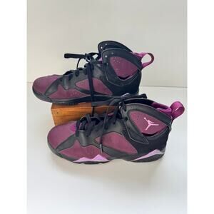 Nike Air Jordan 7 Retro Mulberry Men's Size 7Y Black Purple Basketball Shoes